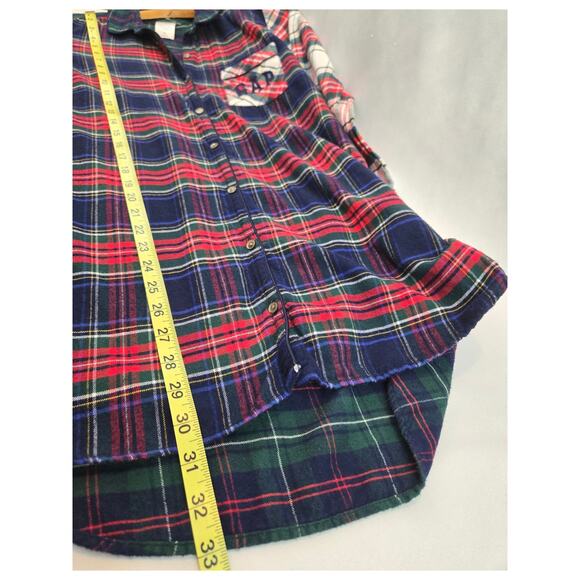 Gap Pendleton Christmas Nightshirt Plaid Womens XS Button Down Front Logo - Picture 7 of 7